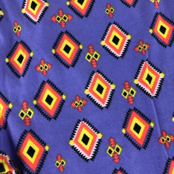 19 LuLaRoe Purple Aztec Print Leggings - Picture 2 of 4